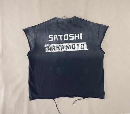Satoshi Nakamoto Bad Religion Cutoff Tee