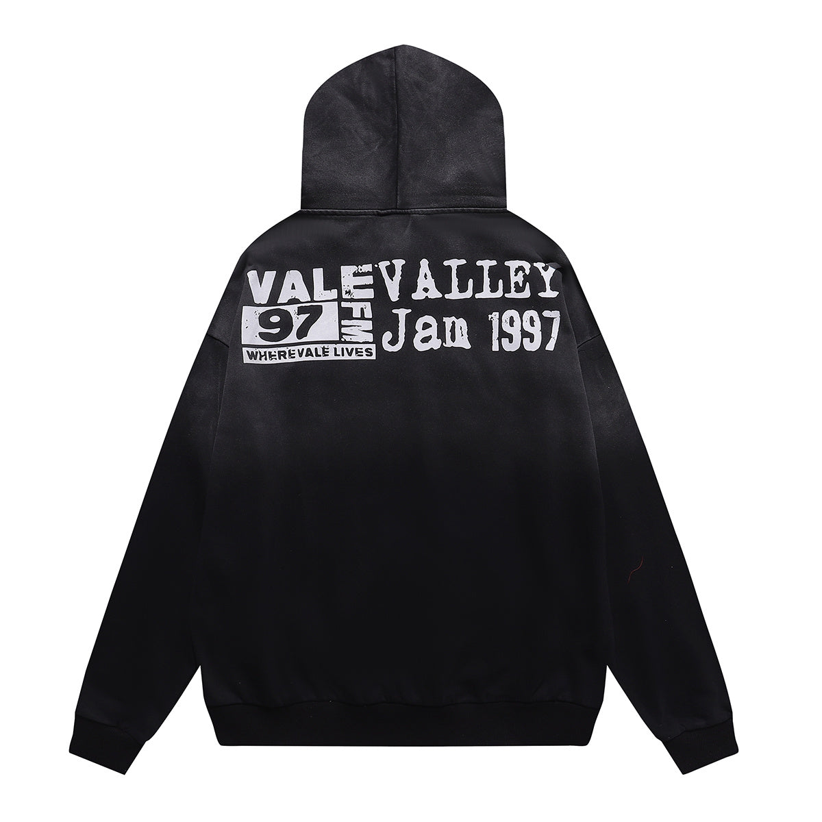 编号VA210，美潮Vale Forever Big Chain大项链印花泥印洗水做旧连帽衫卫衣男女15 - 11