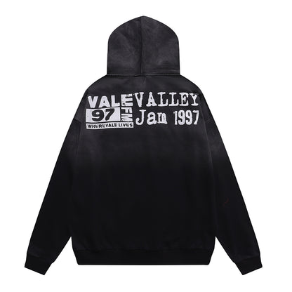 Vale Forever Valley Sport Dept. Zip-Up Hoodie 'Black/Red Graphic'