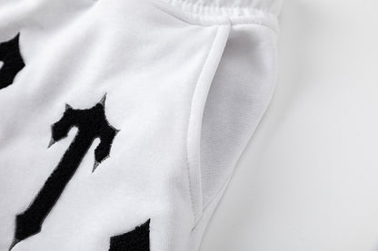 Trapstar Unisex T-Shirt and Shorts Set, Gothic Logo Streetwear Outfit