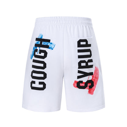 Letter Print Jogger Shorts Elastic Waist Casual Streetwear Summer Graphic Lounge Shorts | Syrup Drip