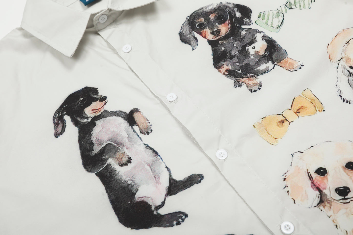 Dachshund Dog Print Short Sleeve Shirt Oversized Button Down Cute Graphic Streetwear Y2K Casual Summer Top | Wiener Club