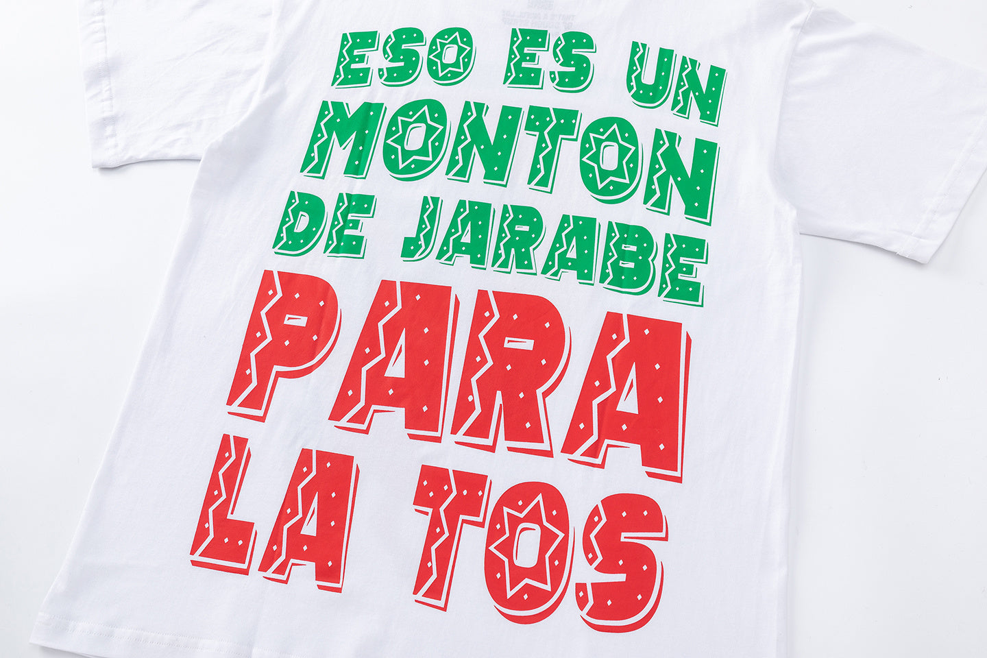 White graphic T-shirt with colorful skeleton cowboy on horse and Cough Syrup text - view 11