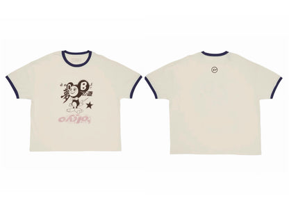 Travis Scott Cactus Jack x Fragment x Takashi Murakami Tokyo Ringer Tee / White