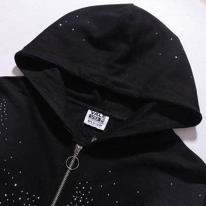 Vale Forever Pluto Clustered Zip Up Hoodie Black