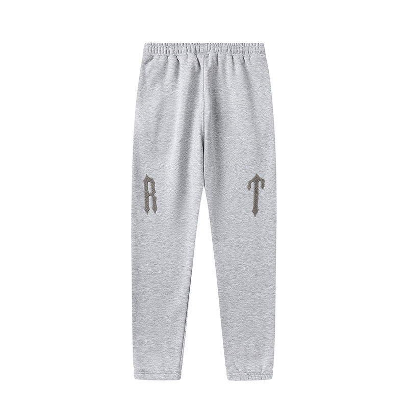 Trapstar black and gray graphic hoodie and joggers tracksuit set with applique lettering - view 11
