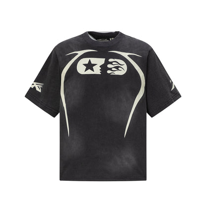 Graphic Print Tee Hellstar Oversized Streetwear Casual Summer Cotton T-Shirt | Dark Halo