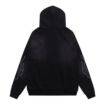 Majestik Football Dog Rhinestone Fleece Hoodie