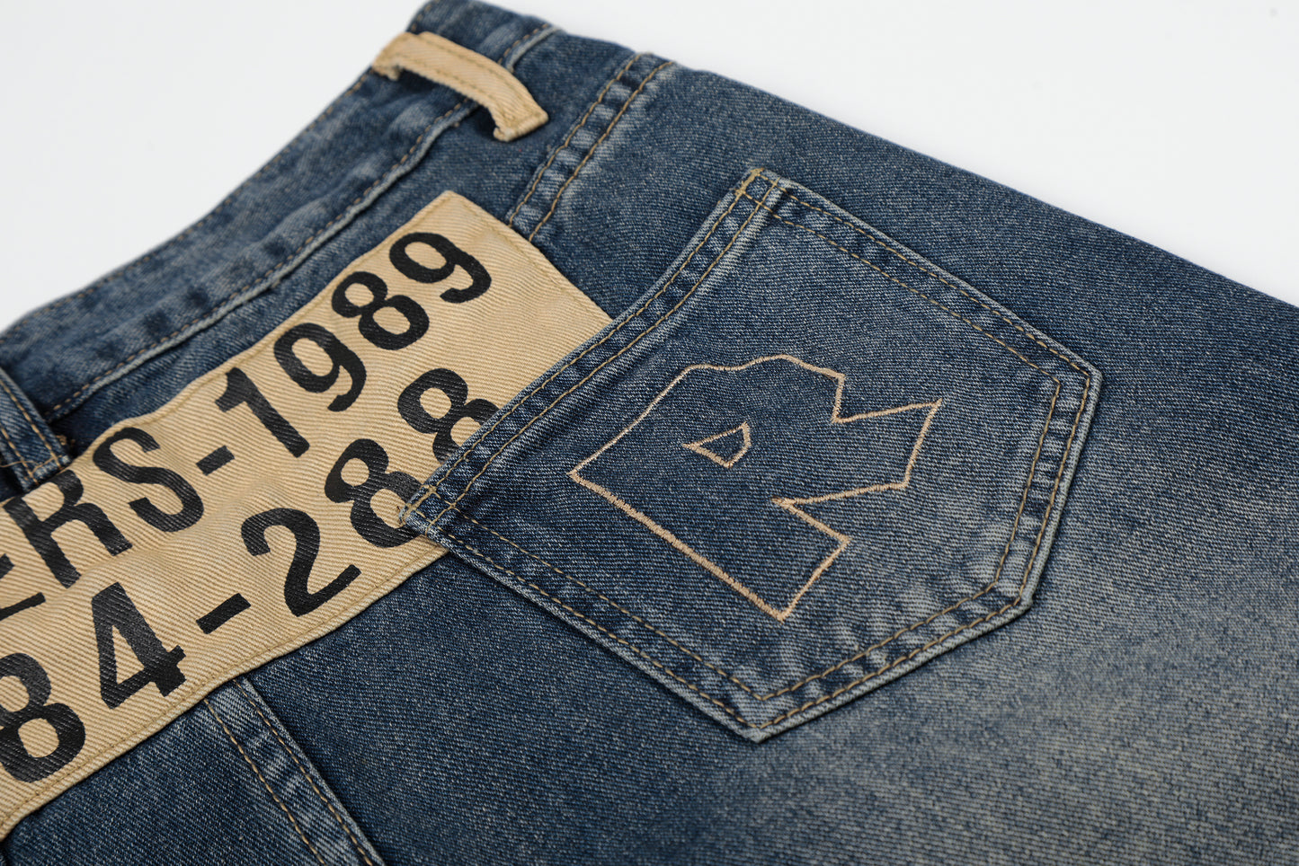 Sorry My Bed Needs Me Patch Wide Leg Barrel Jeans High Waist Washed Vintage Streetwear Denim Pants