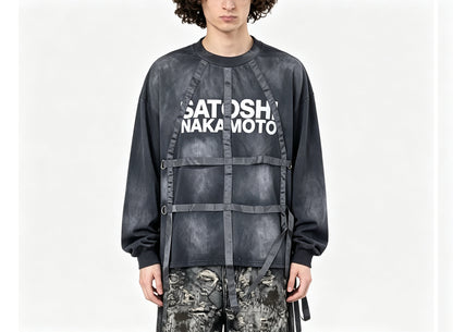 Satoshi Nakamoto Bondage Logo Long Sleeve T-Shirt