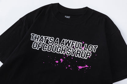 Women's Slogan Graphic Short Sleeve Tee Oversized Streetwear Casual Summer Top | Syrup Tee