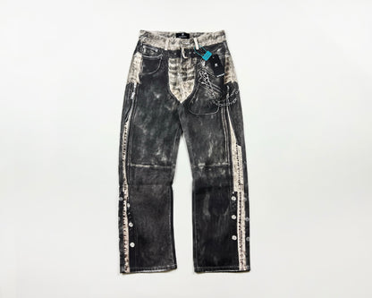 Denim Shotgun Chap Jeans - Grey
