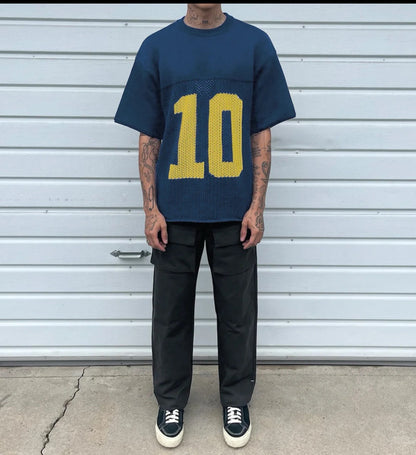 ASKYURSELF Knit Mesh Jersey 10 / Petrol Blue