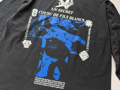 Enfants Riches Deprimes ERD Un Secret Fils Blancs Long Sleeve Tee Washed Klein Blue Figure Print Distressed Vintage Streetwear Top | Fils Blancs
