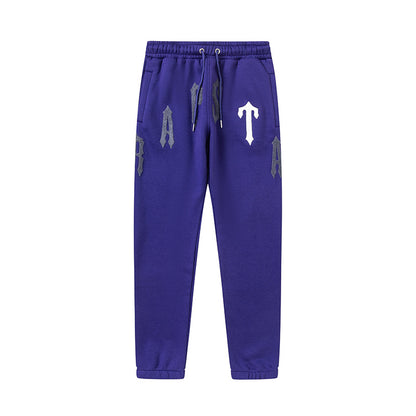Solid Purple Knit Two-Piece Set Casual Loose Pullover Top Wide Leg Pants Matching Outfit Cozy Loungewear Streetwear Co-ord Set | Violet Set