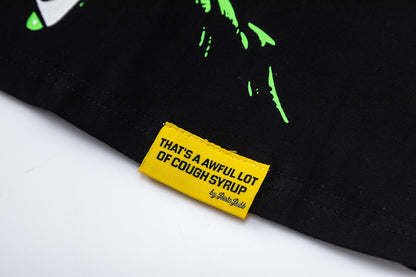 Graphic T-Shirt, Black Pink Slogan Print, Oversized Streetwear Tee