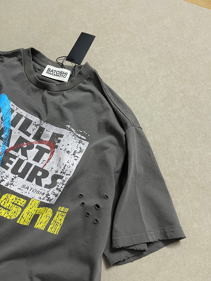 Satoshi Nakamoto Nulle Part Ailleurs Tee - Washed Black