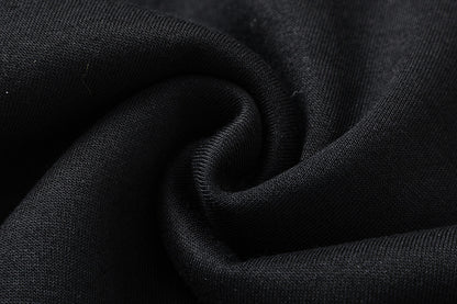Solid Black Knit Two-Piece Set Casual Loose Pullover Top Wide Leg Pants Matching Outfit Cozy Loungewear Streetwear Co-ord Set | Onyx Set