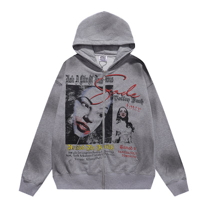 Vale Forever Sade Zip Up Hoodie Grey
