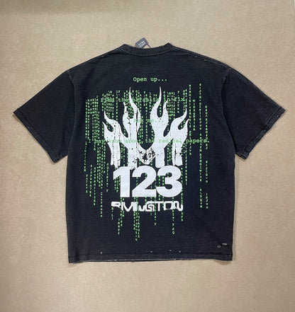 RRR123 META-MAN TEE / BLACK