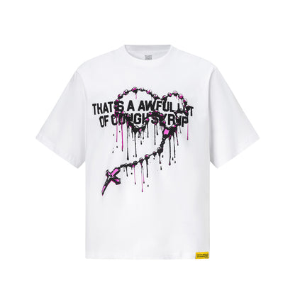 That's A Awful Lot Of Cough Syrup Graphic Print Short Sleeve T-Shirt Oversized Casual Streetwear Summer Tee | Syrup Tee 2