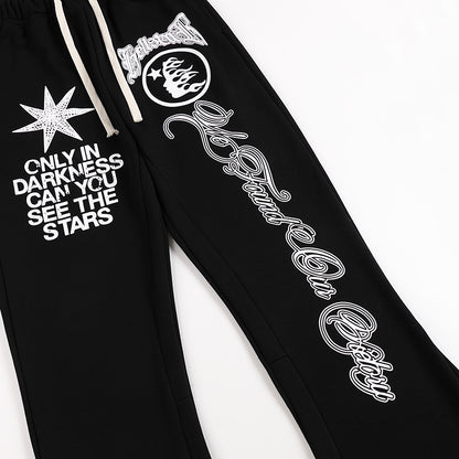 Hellstar 'We Found Our Victory' Flare Sweatpants 'Black'