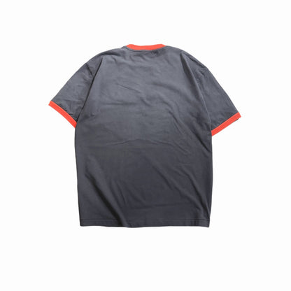 Enfants Riches Déprimés Ringer Classic Logo Short Sleeve Tee Shirt Faded Grey Red