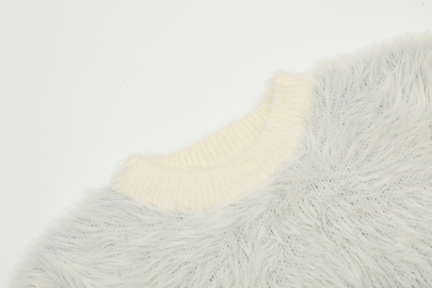 Mountain Jacquard Fuzzy Knit Sweater Oversized Mohair Feel Crewneck Streetwear Y2K Winter Pullover | Snow Peak