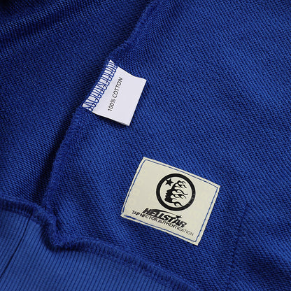 Hellstar Rhinestone Flare Logo Hoodie 'Blue'
