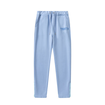 Trapstar Light Blue Graphic Hoodie and Joggers Tracksuit Set, Drawstring Two Piece Streetwear Outfit