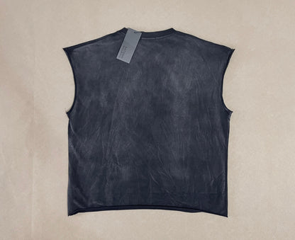 Satoshi Nakamoto Worldwide Cutoff Tee - Washed Black