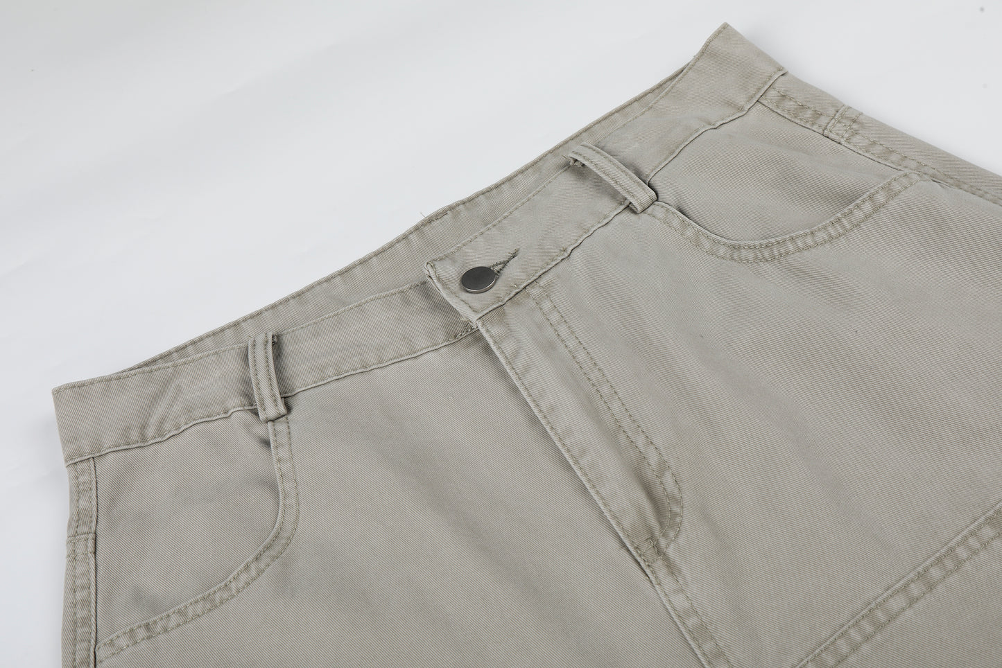 Zip Block Washed Wide Leg Cargo Pants High Waist Streetwear Y2K Vintage Knee Zip Patchwork Trousers | Zip Block