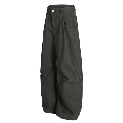 High Waist Barrel Leg Wide Pants Pleated Oversized Casual Streetwear Y2K Balloon Trousers | Cloud Barrel