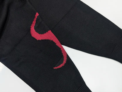 Intarsia-Knit Mohair Sweater - Black
