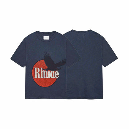 RHUDE EAGLE LOGO SLUB TEE