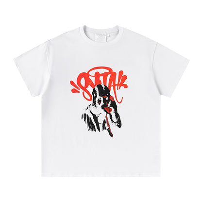 Unisex Graphic T-Shirt, Oversized Streetwear Graffiti Print Tee
