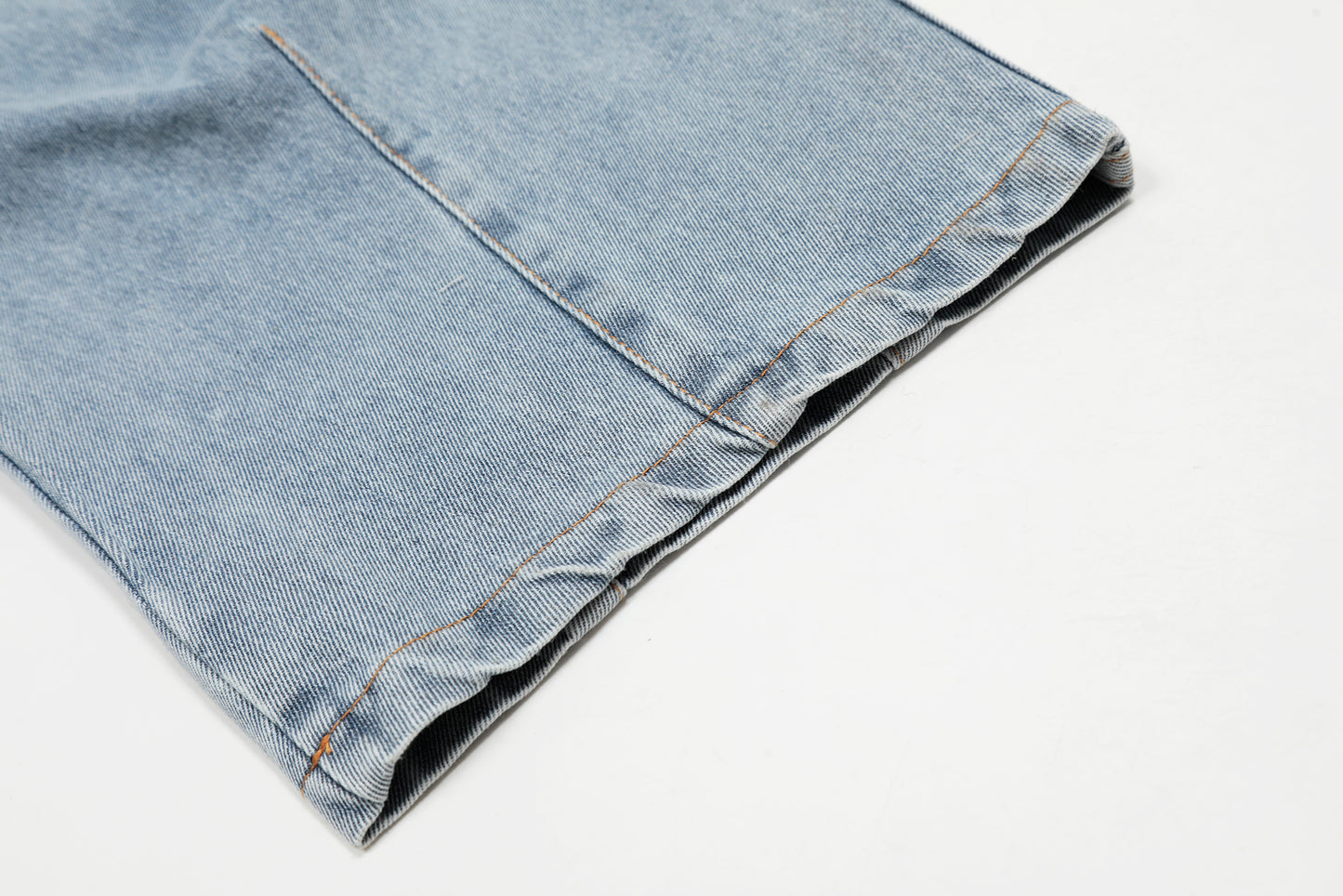 Plaid Scarf Waist Tie Drawstring Wide Leg Jeans Cargo Pocket Hem Slit Baggy Denim Y2K Streetwear