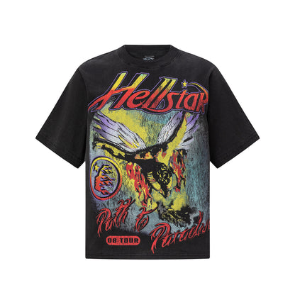 Graphic Print Tee Hellstar Oversized Streetwear Casual Summer Cotton T-Shirt | Void Star