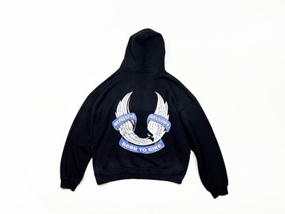 Represent X Belstaff Born To Bike Hoodie - Aged Black