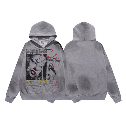 Vale Forever Sade Zip Up Hoodie Grey