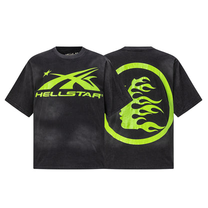 Graphic Print Tee Hellstar Oversized Streetwear Casual Summer Cotton T-Shirt | Dark Orbit