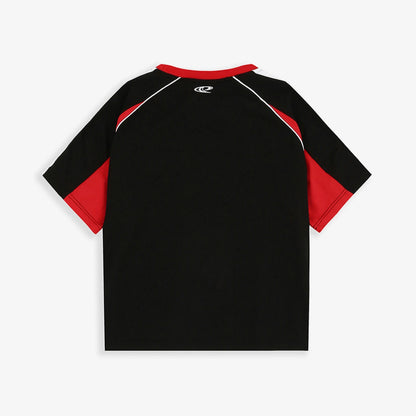 Protocol Index Color Block Raglan Tee Stripe Sleeve Spliced Athletic Retro 90s Sportswear Streetwear T-Shirt | Race Block