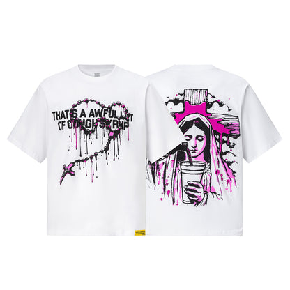 That's A Awful Lot Of Cough Syrup Graphic Print Short Sleeve T-Shirt Oversized Casual Streetwear Summer Tee | Syrup Tee 2