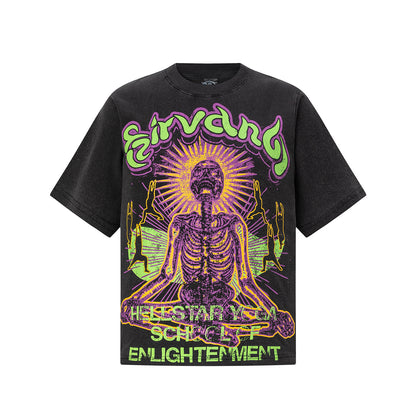 Graphic Print Tee Hellstar Oversized Streetwear Casual Summer Cotton T-Shirt | Hex Storm