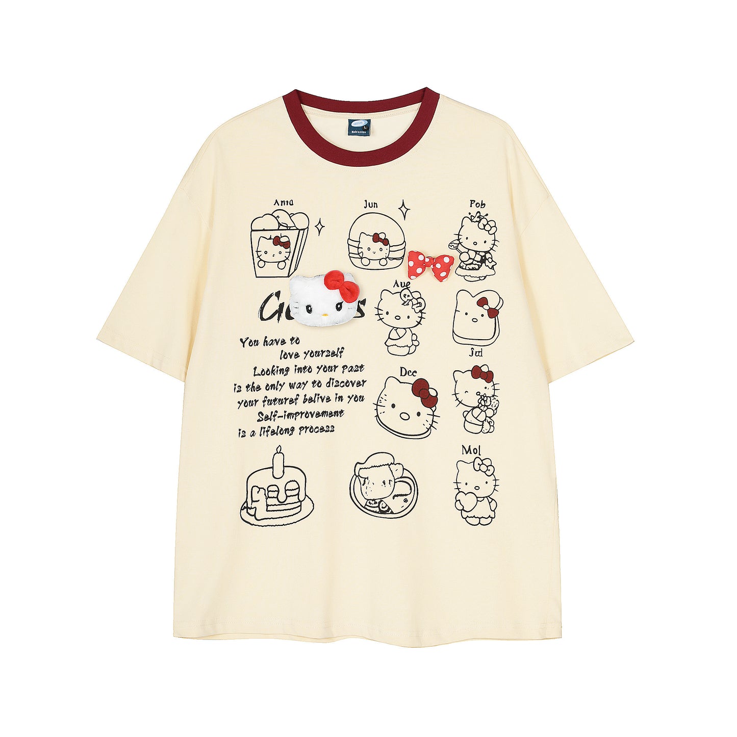 Hello Kitty 3D bow graphic tee black - back