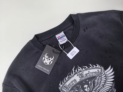 Pure Hatred Waffle Thermal Longsleeve - Washed Black