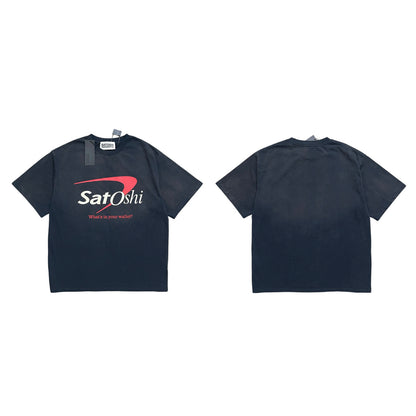 Satoshi SatOshi Logo Graphic Tee Washed Black