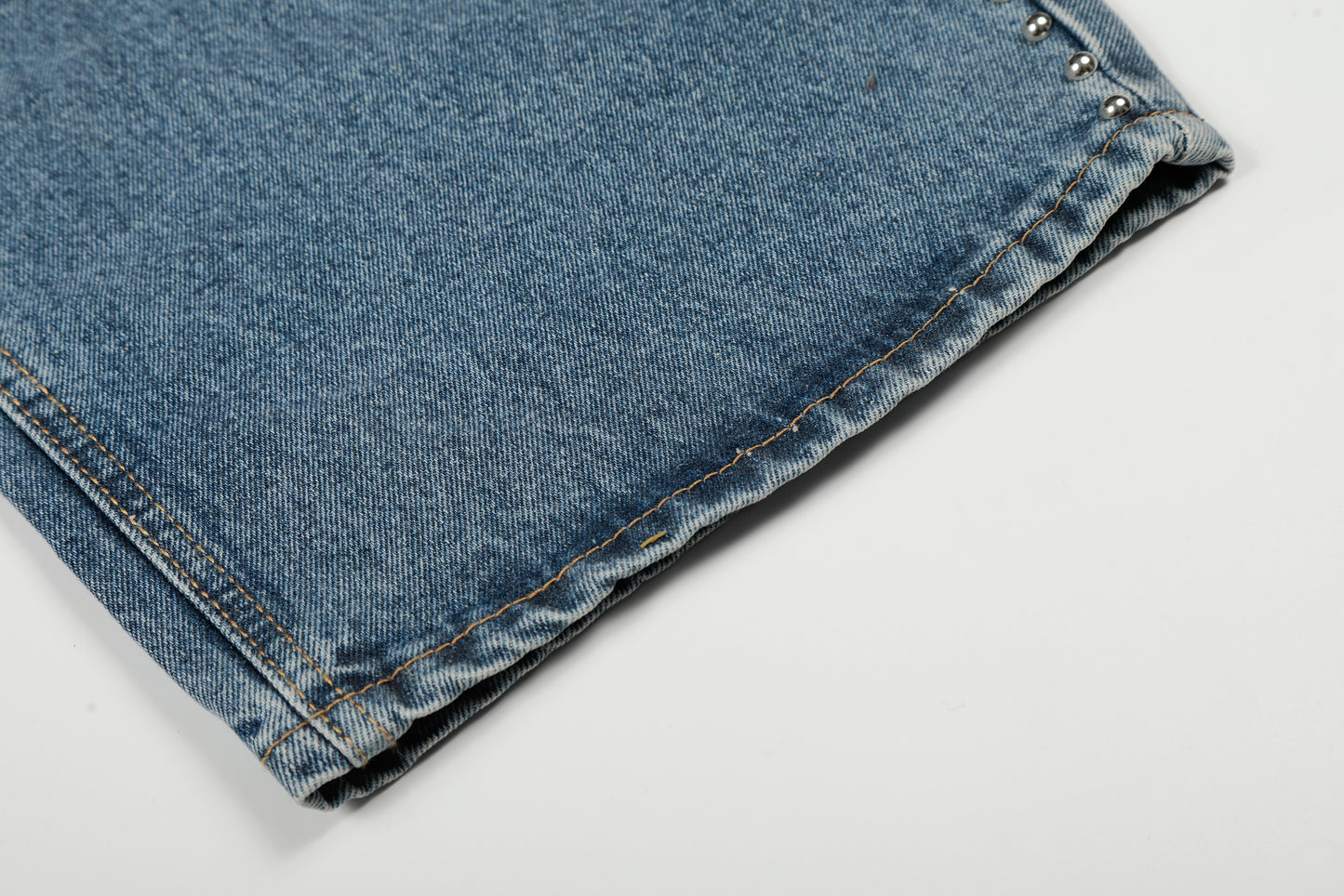 Severs Graffiti Letter Print Rivet Side Seam Wide Leg Barrel Jeans High Waist Washed Y2K Streetwear