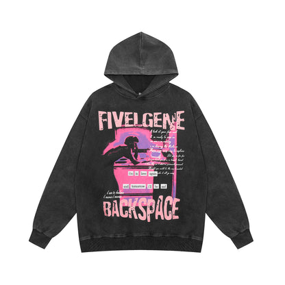 Women's Oversized Graphic Print Hoodie Long Sleeve Pullover Streetwear Casual Fall Winter Sweatshirt