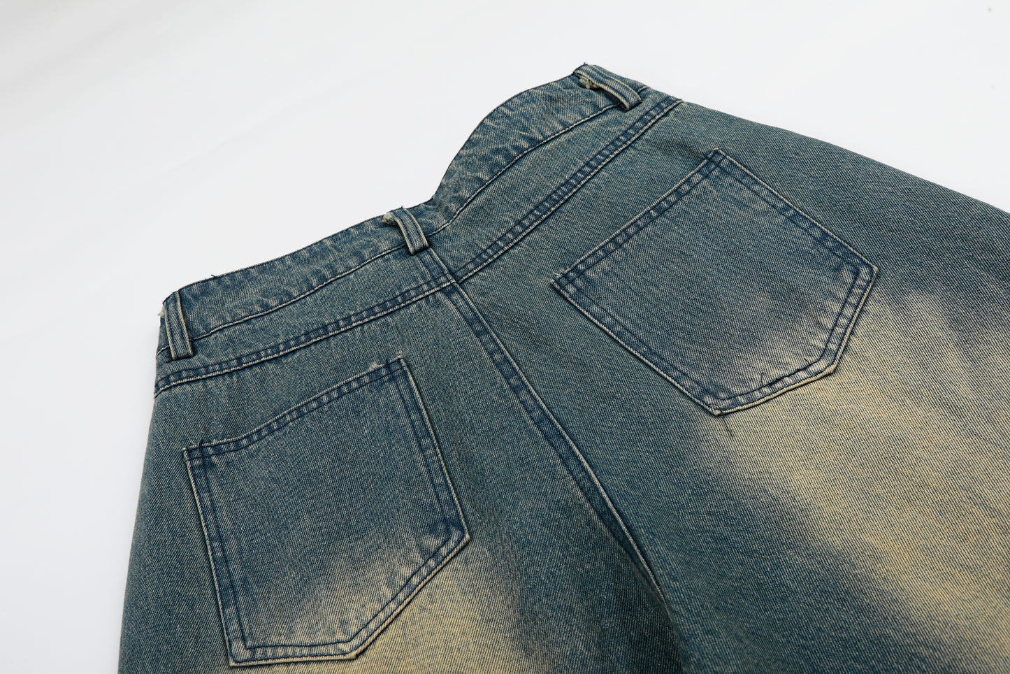 Letter Print Wide Leg Denim Shorts High Waist Washed Streetwear Summer Casual Shorts